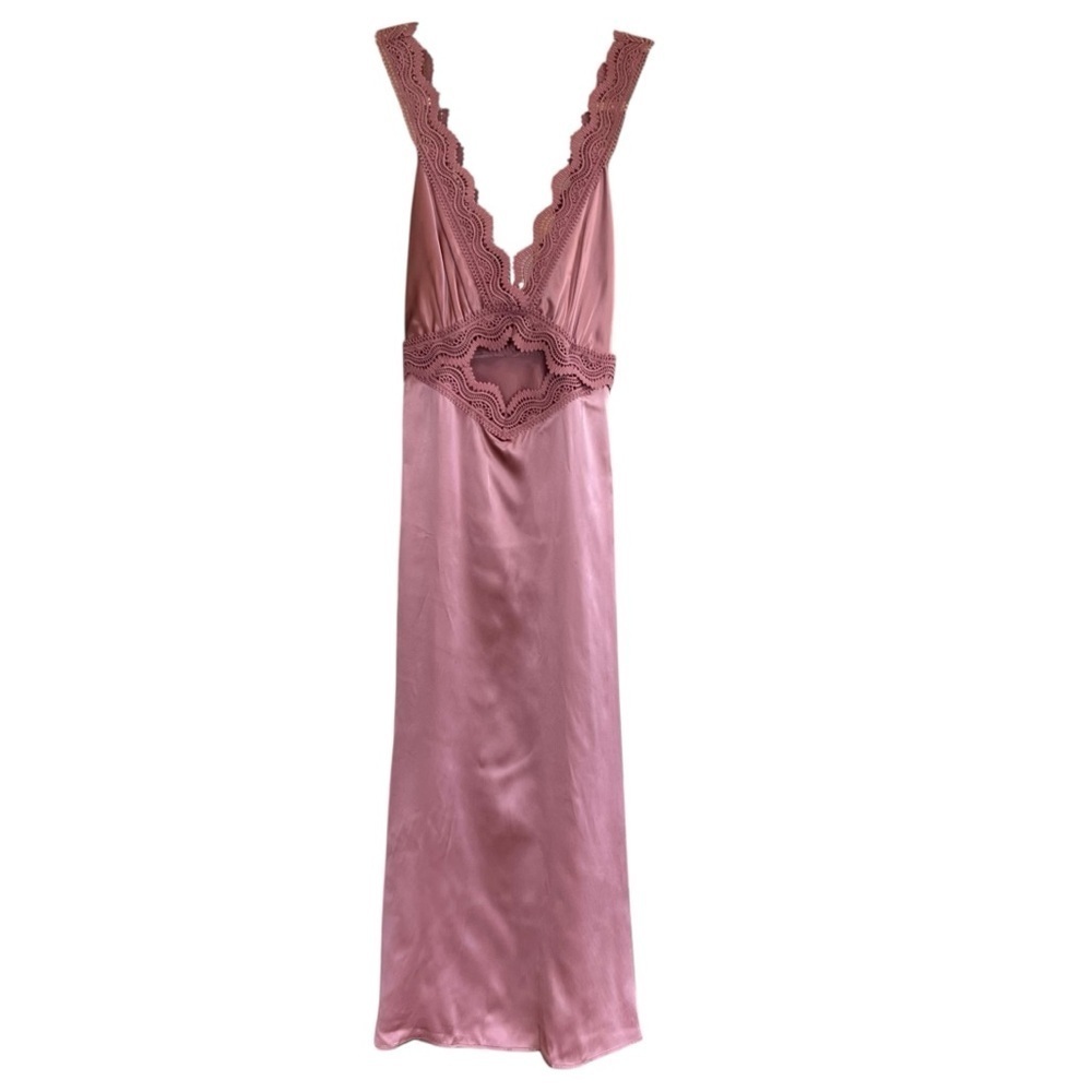 The Kooples Lace Silk Slip Dress Lilac Mauve FR 2 US 6 NWT Contemporary French
